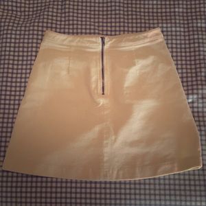 Forever 21 ivory zip-up skirt, size small